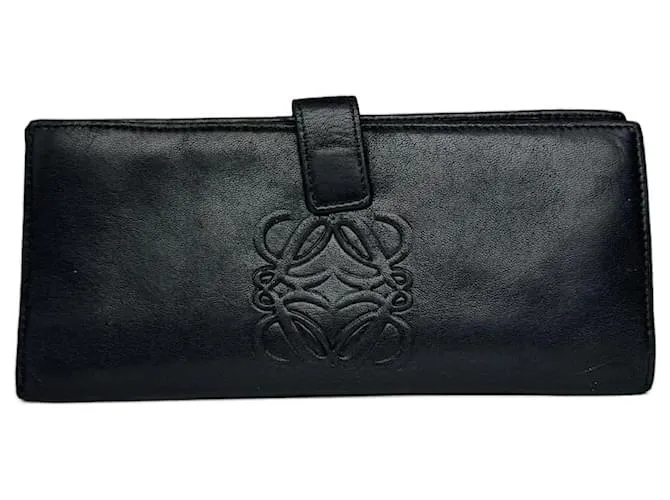 Portafoglio in pelle Loewe vintage nero