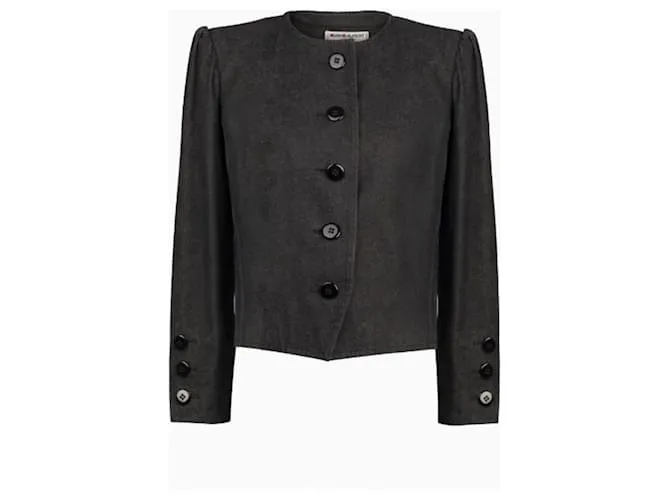 Yves Saint Laurent Giacca Moda Grigia Grigio antracite