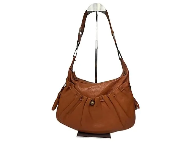 Borsa in pelle vintage Givenchy arancione e marrone