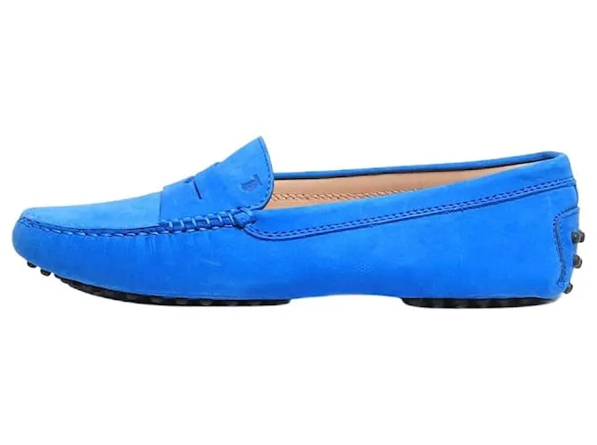Tod's Mocassini in suede blu - taglia EU 37