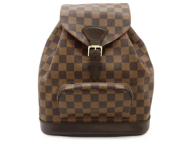 Zaino Louis Vuitton Damier Montsouris MM Marrone Damier ebene