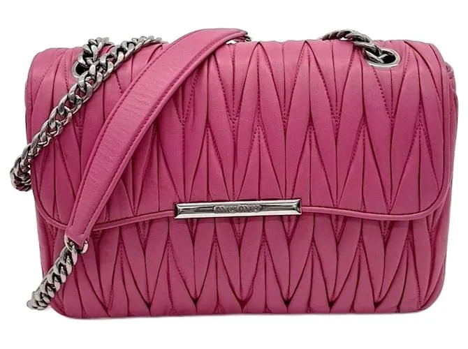 Borsa a spalla Miu Miu Matrasse Chain 5bd143 Rosa
