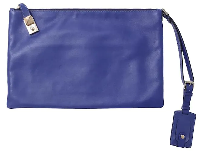 Valentino Garavani Clutch Valentino One Stud in pelle blu