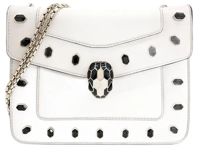 Bulgari Borsa a Spalla Serpenti di Bvlgari Bianco