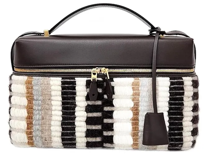 Borsa Extra in Pelliccia L27 di Loro Piana Multicolore