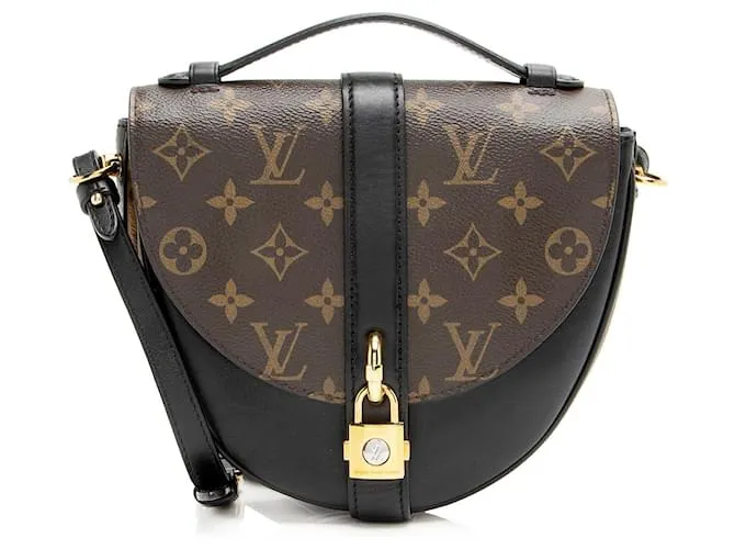 Borsa a Spalla Chantilly Lock in Tela Monogram Louis Vuitton Nero