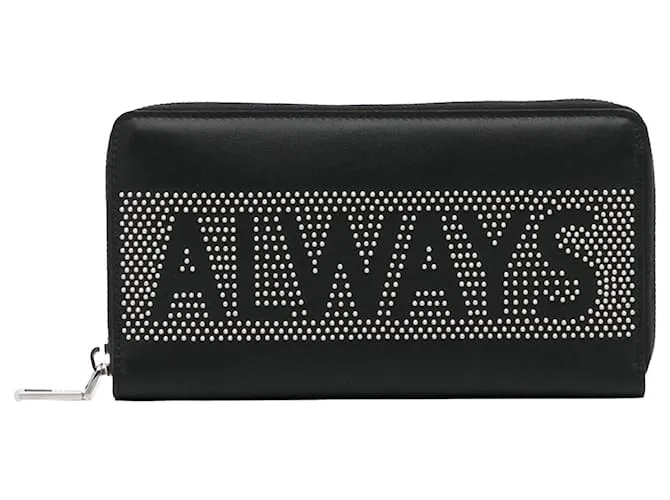 Valentino Garavani Portafoglio con zip Valentino con borchie Nero