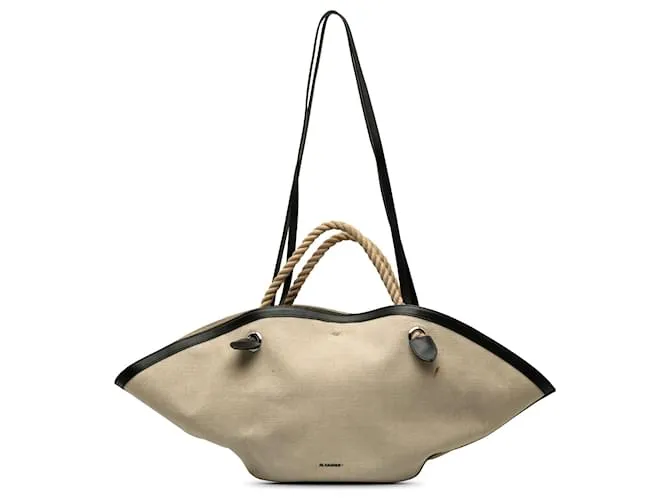 Borsa in tela Jil Sander Marrone