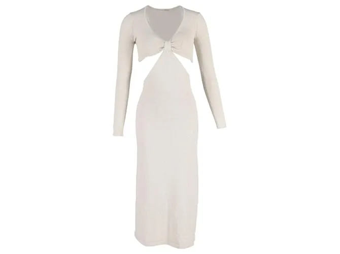 Abito Maxi Cut-Out Jana di Cult Gaia in Cotone Bianco Crudo