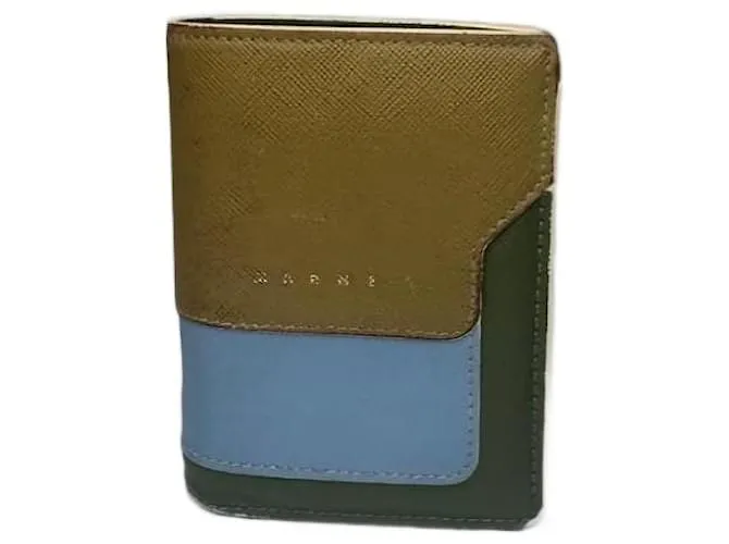 Portafoglio in pelle tricolore vintage Marni Multicolore