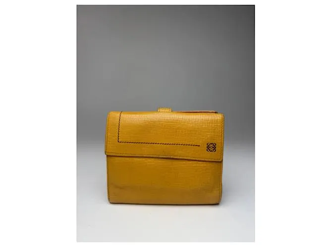Portafoglio in pelle Loewe vintage giallo