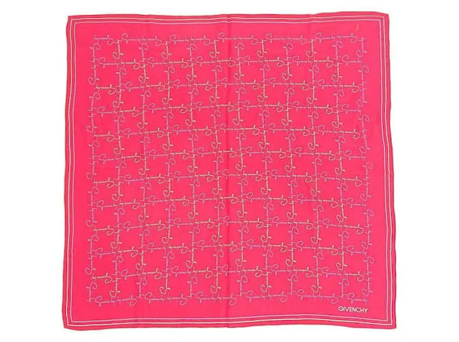 Sciarpa Logo Givenchy Rosa Bianco Viola Porpora