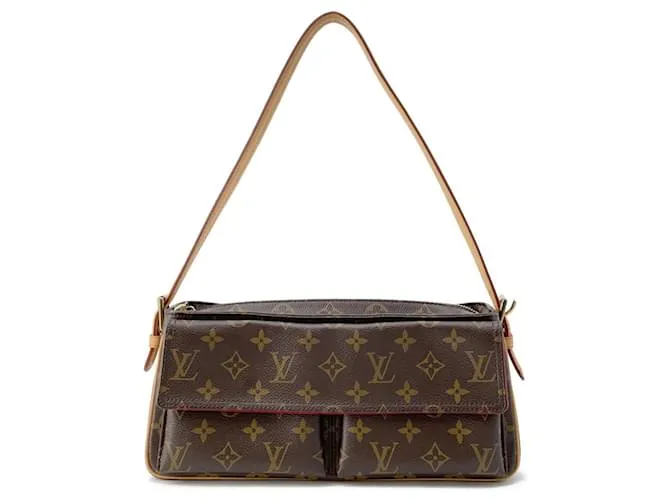 Borsa a Spalla Monogram Vivacite MM di Louis Vuitton Rosso Monogramma