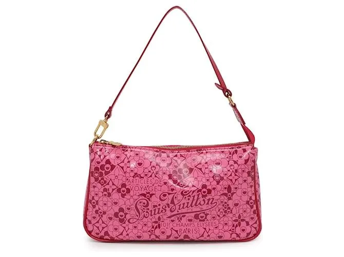 Borsa a mano Pochette Cosmic Blossom di Louis Vuitton Marrone