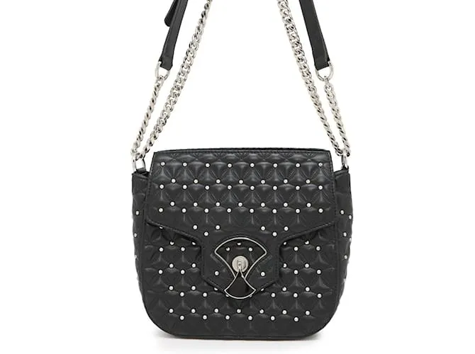 Bulgari Borsa a spalla Bvlgari Chain Diva Dream in pelle nera Nero