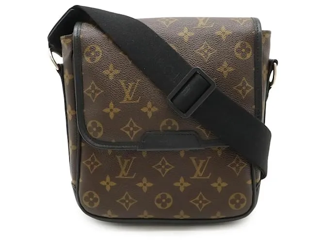 Borsa a Spalla Louis Vuitton Monogram Macassar Bus PM Marrone Nero Monogramma
