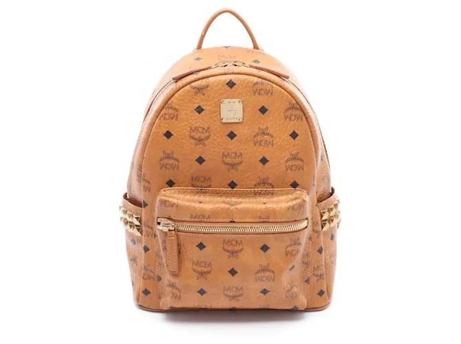 Zaino in pelle rivestita in tela MCM Visetos Marrone