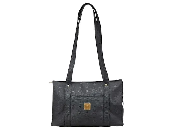 Borsa a Spalla MCM Visetos Monogram in PVC Nero