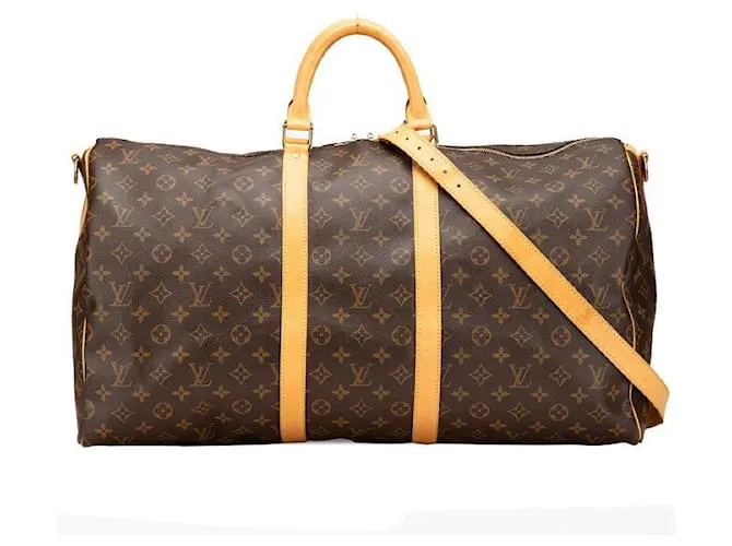 Borsa 2 in 1 Monogram Keepall Bandoulière Louis Vuitton Metallico Bronzo