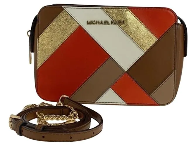 Borsa a spalla in pelle Michael Kors Marrone