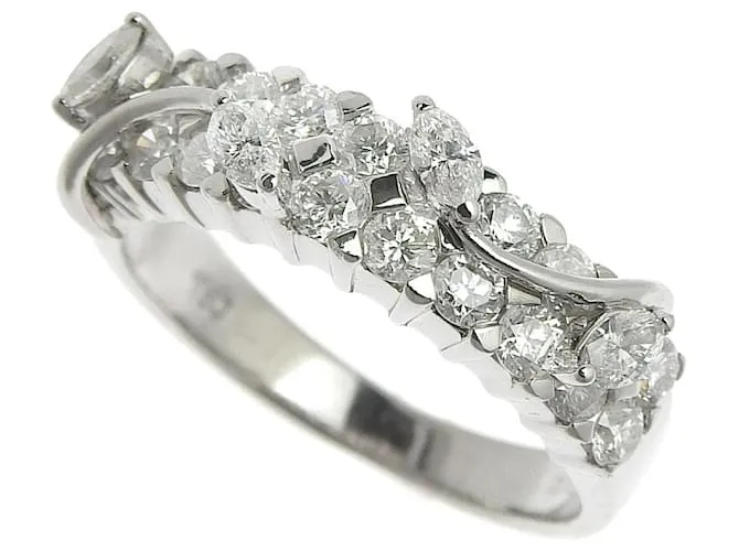 Autre Marque Anello in diamante K18 1,43 ct senza marca Bianco