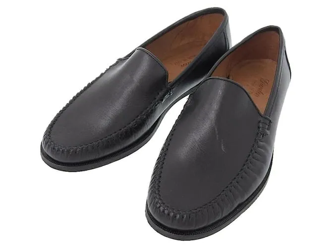 Autre Marque Mocassini in pelle da giardino neri Nero