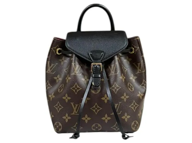 Zaino Monogram Montsouris NM BB di Louis Vuitton Marrone Nero Monogramma