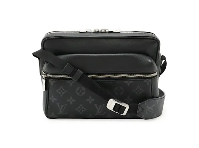 Borsa a Spalla Louis Vuitton Taigarama Monogram Eclipse Outdoor PM Nero Monogramma