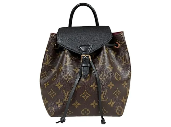 Zaino Monogram Montsouris NM BB Louis Vuitton Marrone Nero Monogramma