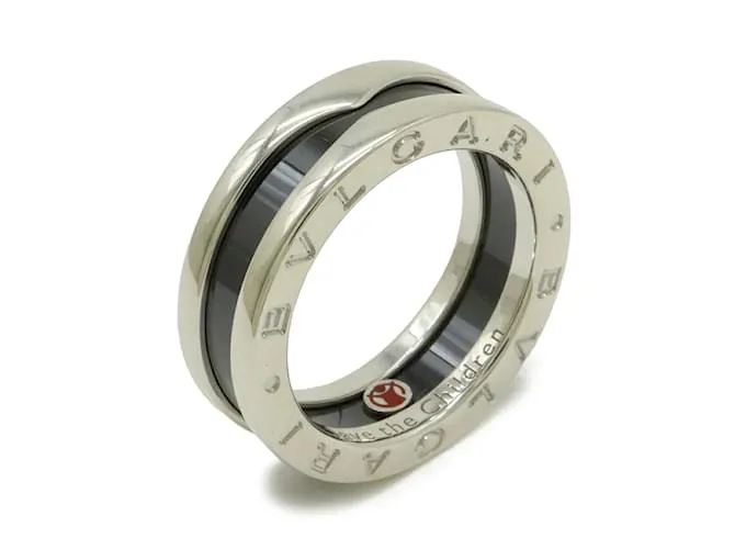 Bulgari Anello Bvlgari B-zero1 Save the Children Nero Argento