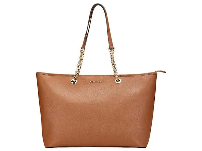 Borsa tote in pelle Michael Kors Marrone