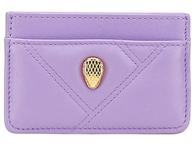Bulgari Portacarte in pelle Bvlgari Serpenti Cabochon Porpora