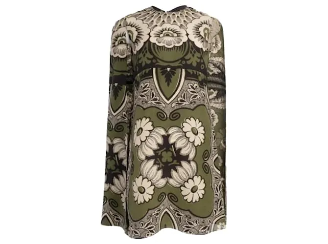 Valentino Abito Colonna Ricamato Primavera 2015 Bianco Verde