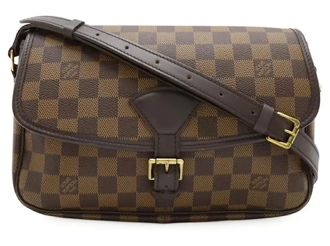 Borsa a Spalla Damier Sologne di Louis Vuitton Marrone Damier ebene