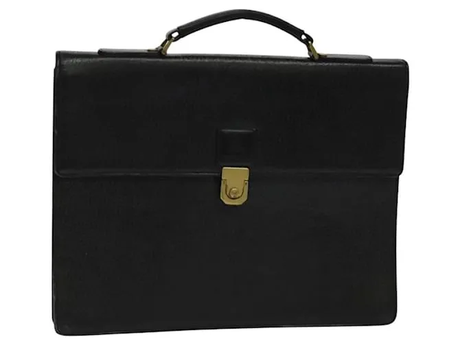 Autre Marque Borsa da lavoro Burberrys in pelle nera e oro Auth bs26949 Nero D'oro