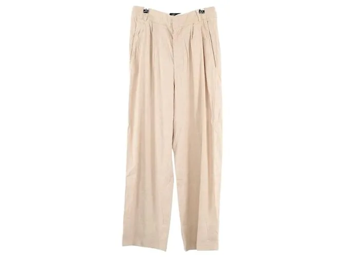 Isabel Marant Pantaloni larghi in lino Rosa