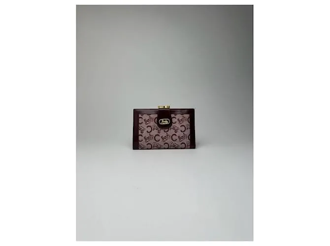 Céline Portafoglio vintage Celine Macadam Monogram viola Porpora