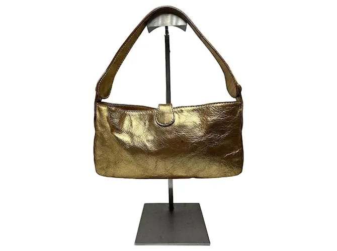 Borsa in pelle vintage Marni dorata D'oro