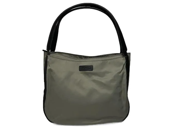 Borsa in pelle di poliestere vintage Yohji Yamamoto grigio nero