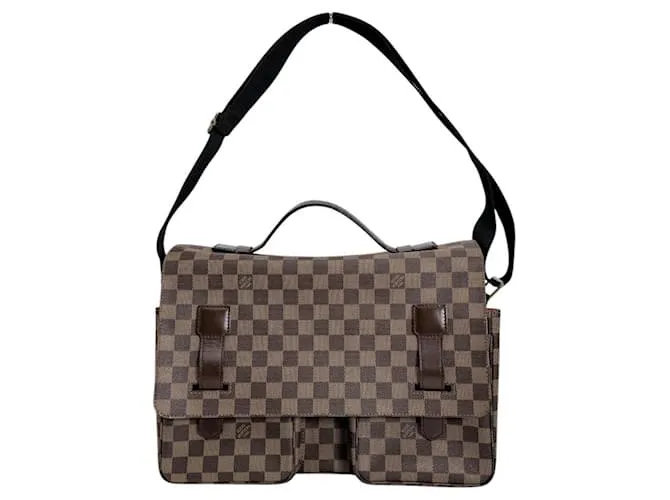 Borsa a spalla in tela Damier Louis Vuitton Marrone
