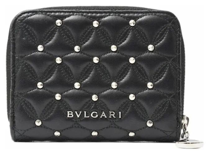Bulgari Portamonete in pelle da donna Bvlgari Nero