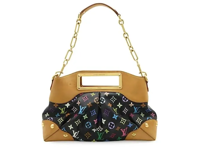 Borsa 2 in 1 Monogram Multicolore Judy MM di Louis Vuitton Nero