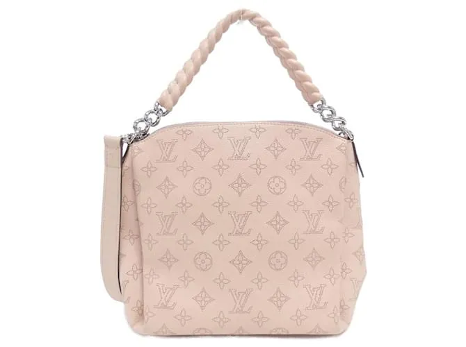 Borsa a spalla Louis Vuitton Mahina Babylon Chain BB in pelle di vitello Rosa