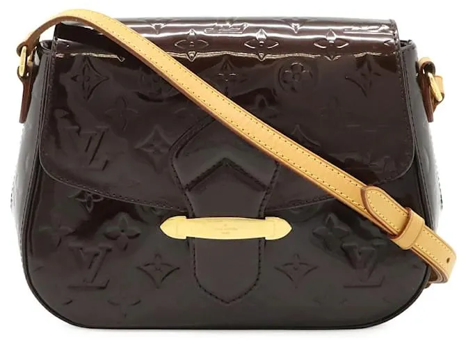 Borsa a spalla Monogram Vernis Belle Flower GM di Louis Vuitton Porpora