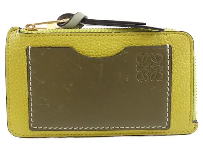 Portamonete in vitello Loewe C660Z40X04 Giallo