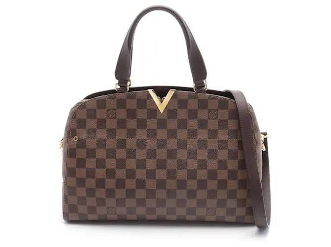 Borsa 2 in 1 Damier Kensington di Louis Vuitton Marrone