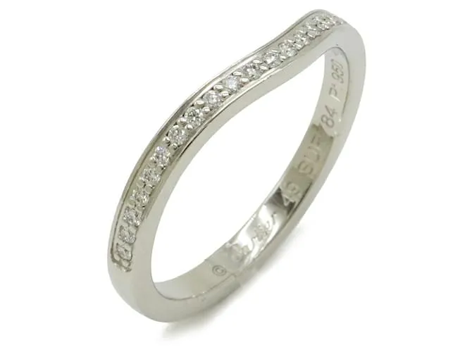 Anello Cartier Ballerine Pt950 Taglia 9 Argento Metallico