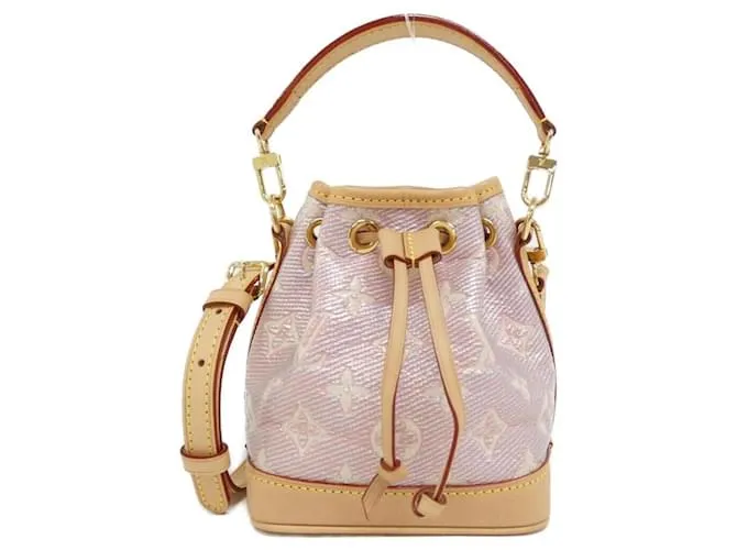 Borsa a spalla in jacquard laminato Monogram Louis Vuitton Rosa