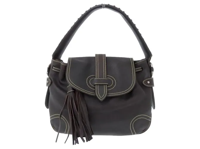 Borsa a spalla in pelle Bally marrone