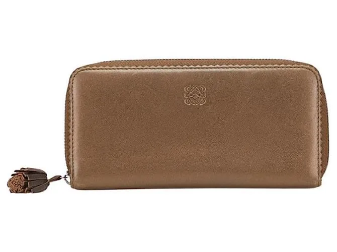 Portafoglio lungo in pelle Anagram Loewe Marrone